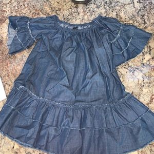 MARK ASHTON never worn! denim ruffle dress